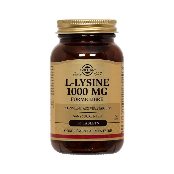 L-LYSINE 100 MG FORME LIBRE SOLGAR 50 COMPRIMES