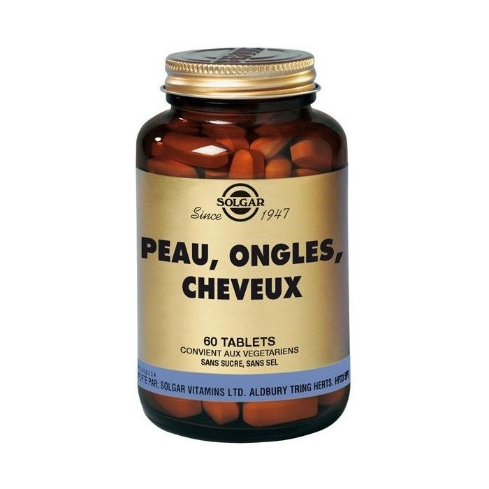 PEAU , ONGLES , CHEVEUX SOLGAR 60 COMPRIMES
