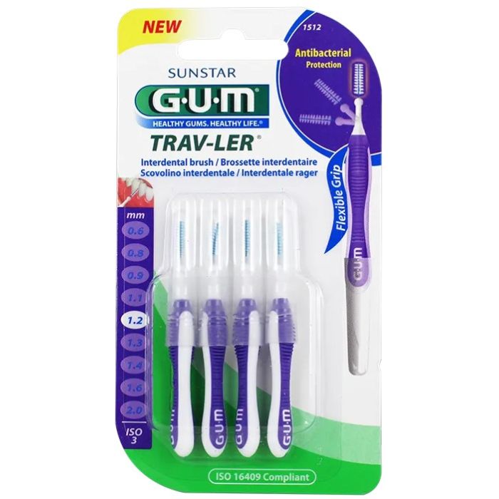 GUM Trav-Ler Brossettes Interdentaires 1512: 1.2mm - 4 unités