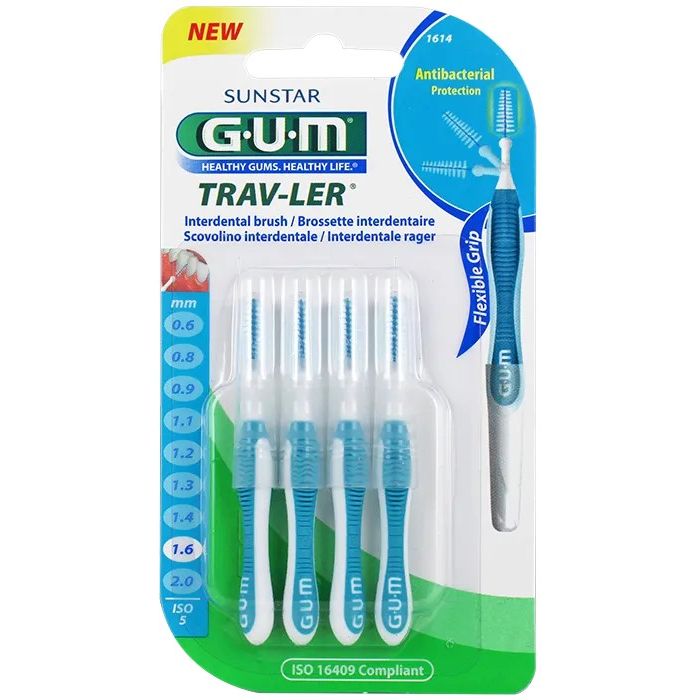 Gum Trav-ler brossettes interdentaires 1614 ISO5 - 1.6mm - 4 unites