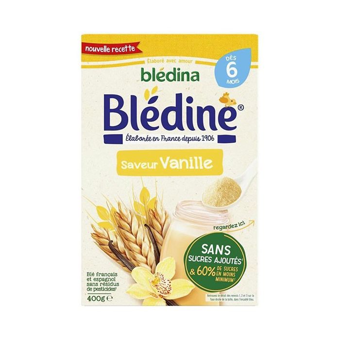 bledina bledine cereales saveur vanille 6 mois 400g