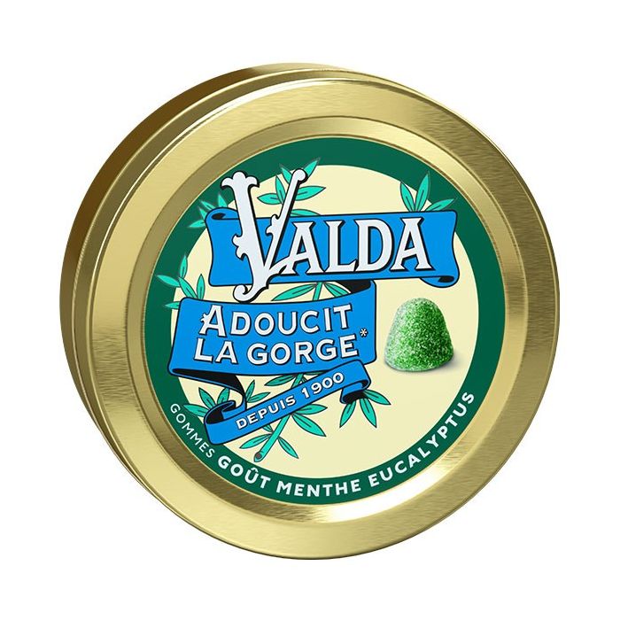 Valda Gomme goût menthe eucaliptus 50g 