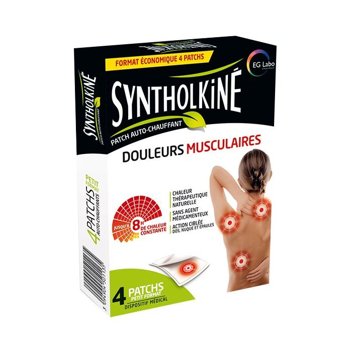 Syntholkine patch chauffant petit format Dos Nuque Épaules x4
