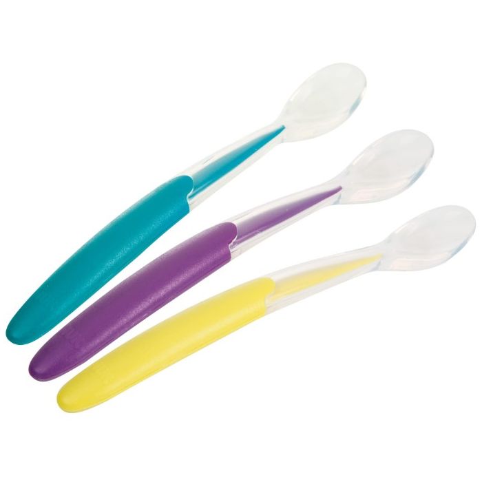 NUK Cuilleres Souple en Silicone +4m lot de 3