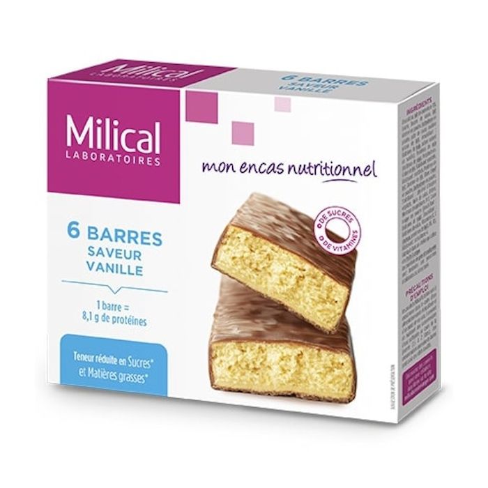 MILICAL HYPERPROTEINE BARRE MINCEUR VANILLE x 6