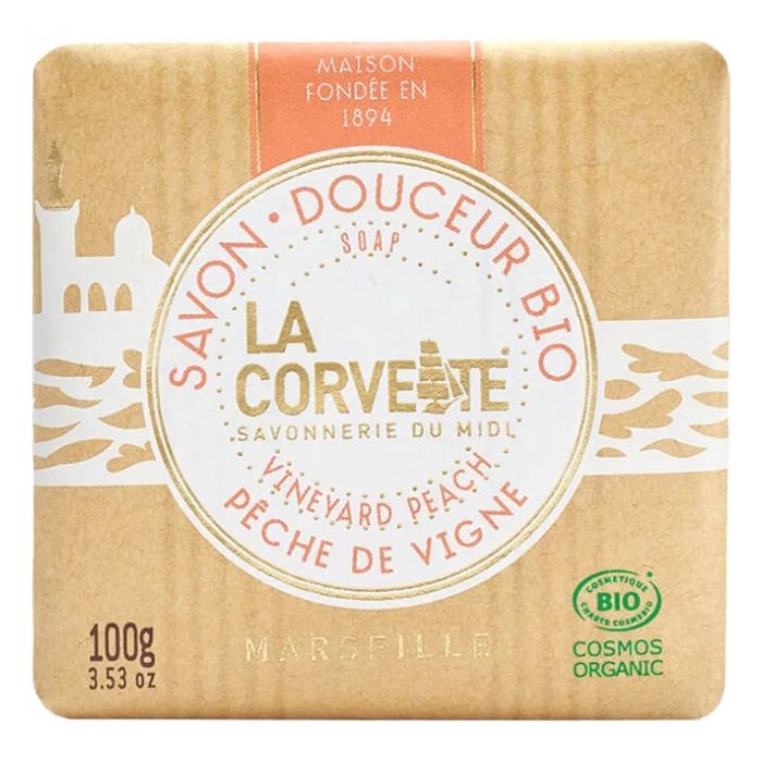 LA CORVETTE Savon Douceur BIO Pêche de Vigne 100g