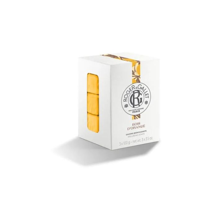 COFFRET SAVONS PARFUMES BOIS D'ORANGE ROGER & GALLET 3 x 100G