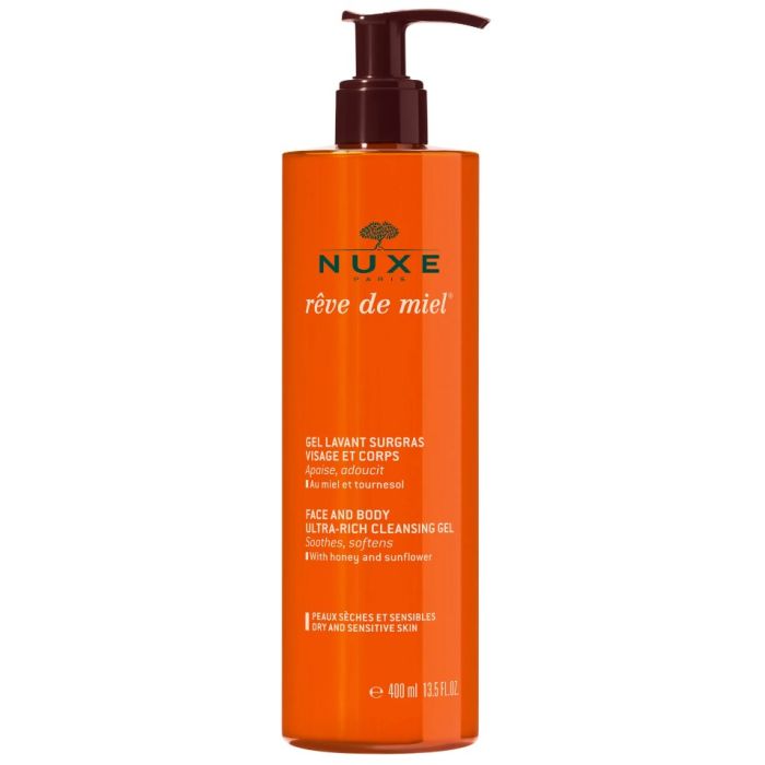 Nuxe reve de miel gel lavant surgras visage et corps 400ml
