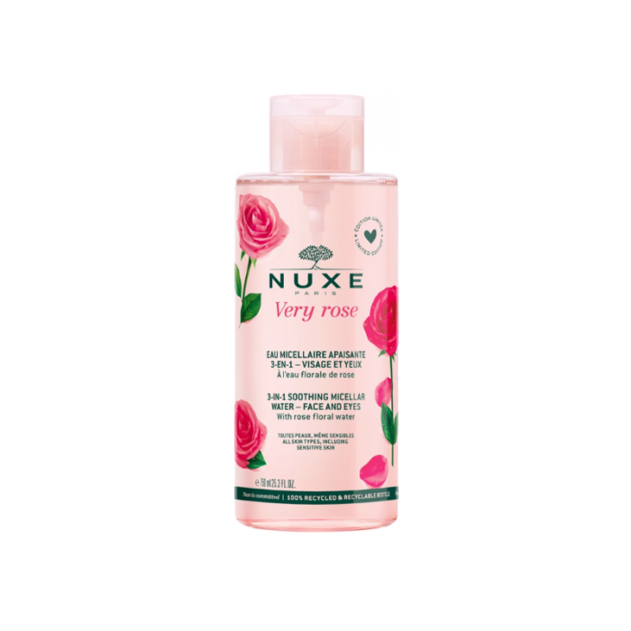 Nuxe very rose apaisante 3 en 1 eau micellaire 750ml