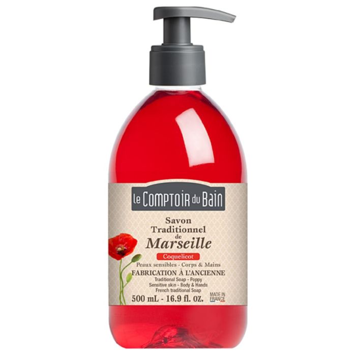 Le Comptoir du Bain Savon de Marseille Coquelicot 500ml