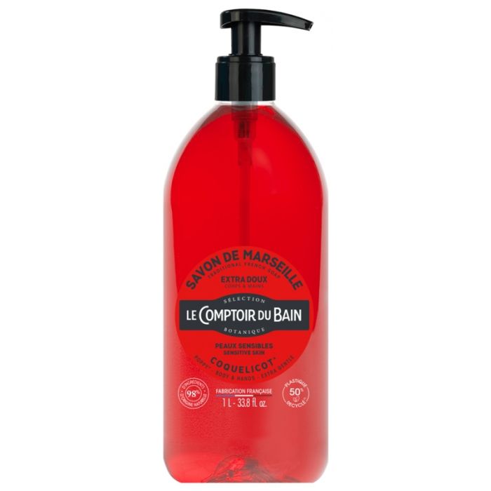 Le Comptoir du Bain Savon de Marseille Coquelicot 1l