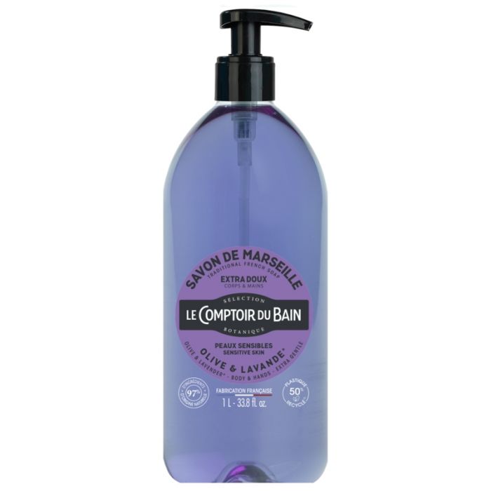 Le comptoir du bain savon de marseille Olive Lavande 1l