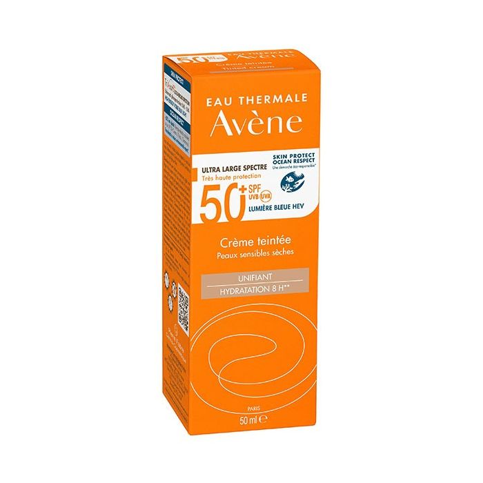 Avene creme solaire teintee spf50+ 50ml peau sensibles seches