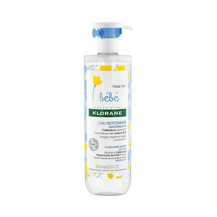 KLORANE BEBE Eau Nettoyante Sans Rincage 750ml