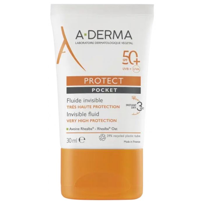 Aderma Solaire Protect SPF50+ Pocket Fluide Invisible 30ml