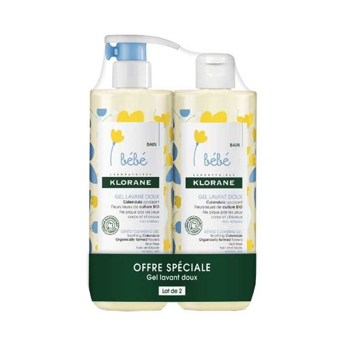 KLORANE BEBE Gel Lavant Doux 2x500ml