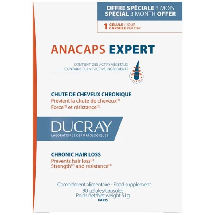 Ducray Anacaps Expert Chute de cheveux chronique 90 gélules