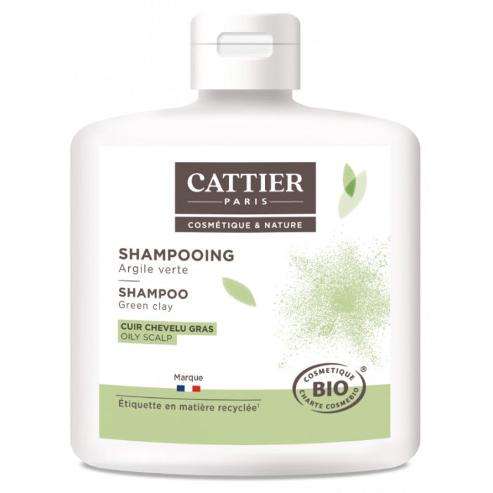 SHAMPOING CUIR CHEVELU GRAS ARGILE VERTE CATTIER 250ML