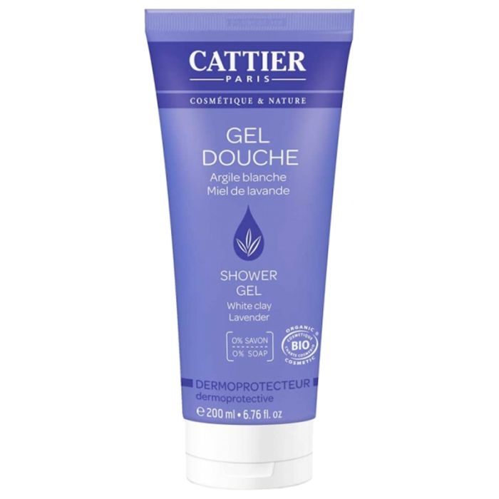 GEL DOUCHE DERMOPROTECTEUR ARGILE BLANCHE MIEL DE LAVANDE CATTIER 250ML
