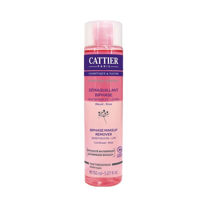 Cattier démaquillant biphasé yeux sensibles et lèvres 150ml