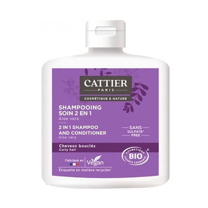 Cattier shampoing soin 2 en 1 cheveux bouclés bio 250ml
