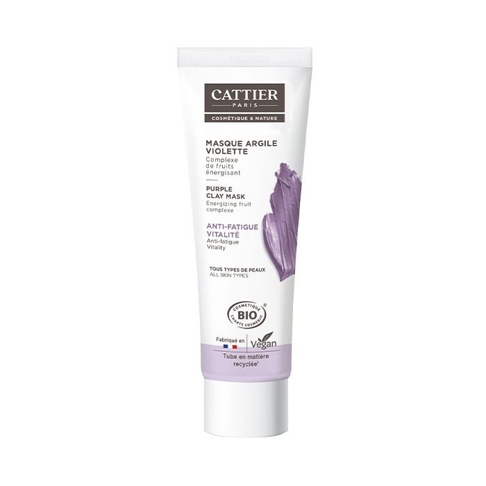 Cattier argile violette masque complexe de fruits énergisant bio 100ml 