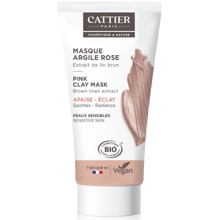 MASQUE ARGILE ROSE CATTIER 100ML PEAUX SENSIBLES