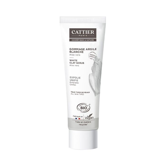 Cattier argile blanche gommage aloe vera bio 100ml