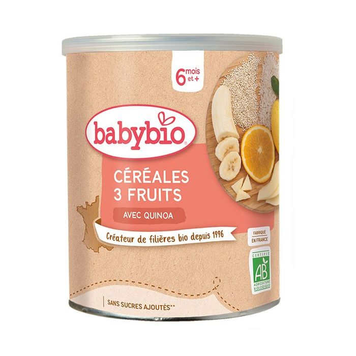 Babybio cereales 3 fruits avec quinoa 220g