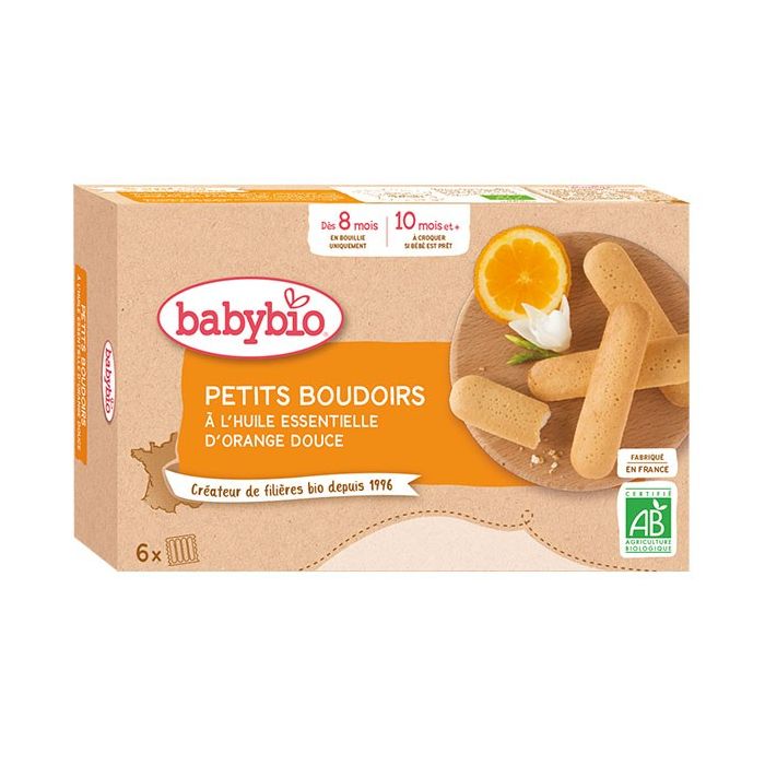 Babybio boudoirs a l'huile essentielle d'orange douce 120g