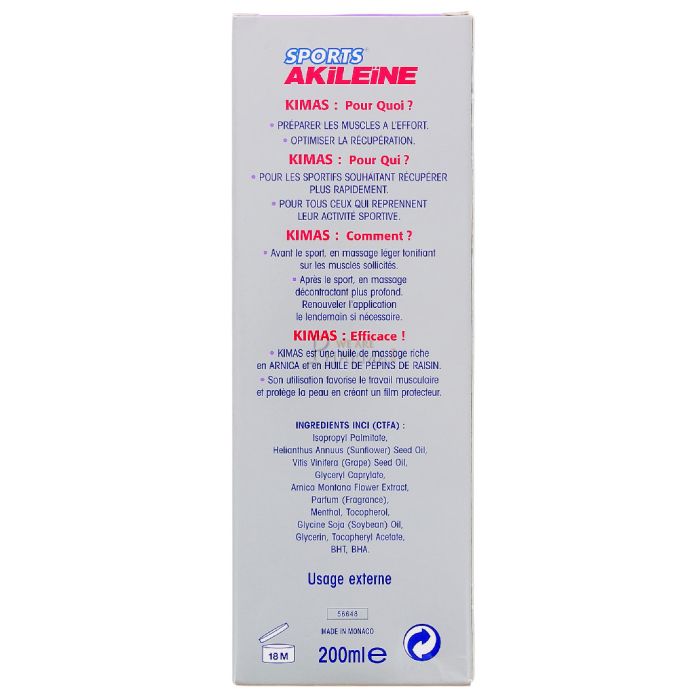 Akileine sports kimas massage a l'arnica 200 ml