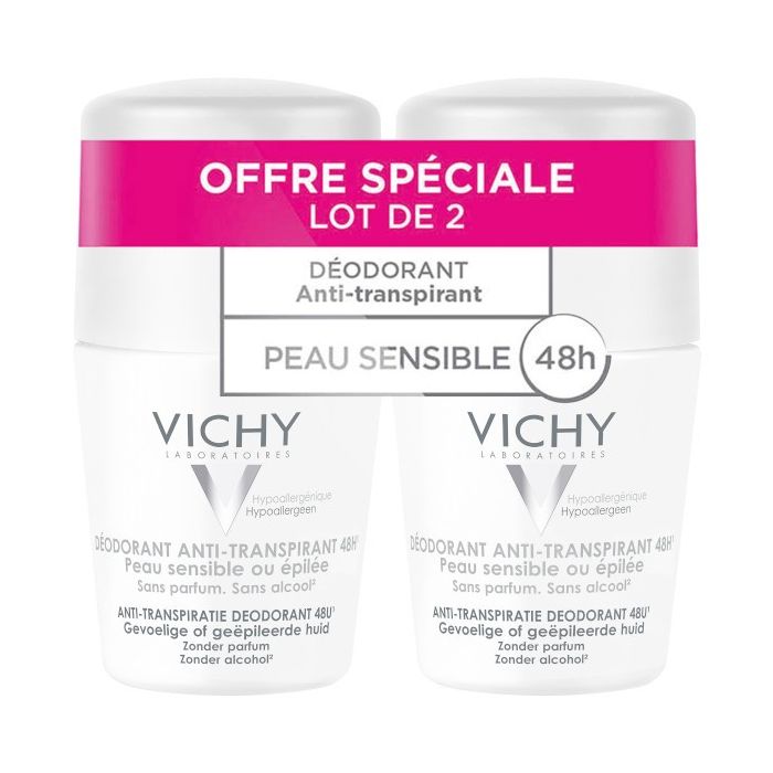 VICHY Déodorant Anti-Transpirant 48H Roll-On 2x50ml