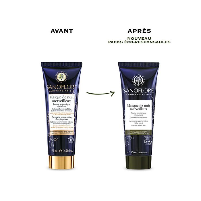 Sanoflore masque de nuit merveilleux baume regenerant 75ml