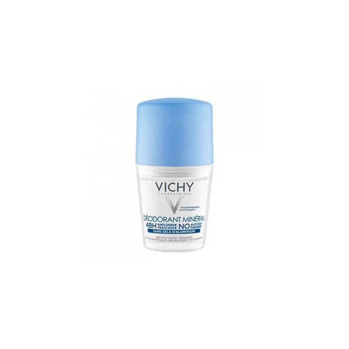 VICHY Déodorant Minéral 48H Sans Sels d'Aluminium Roll-On 50ml
