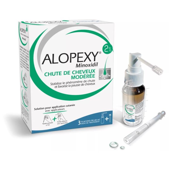 ALOPEXY 2 POUR CENT, solution pour application cutanée – 3 x 60ML