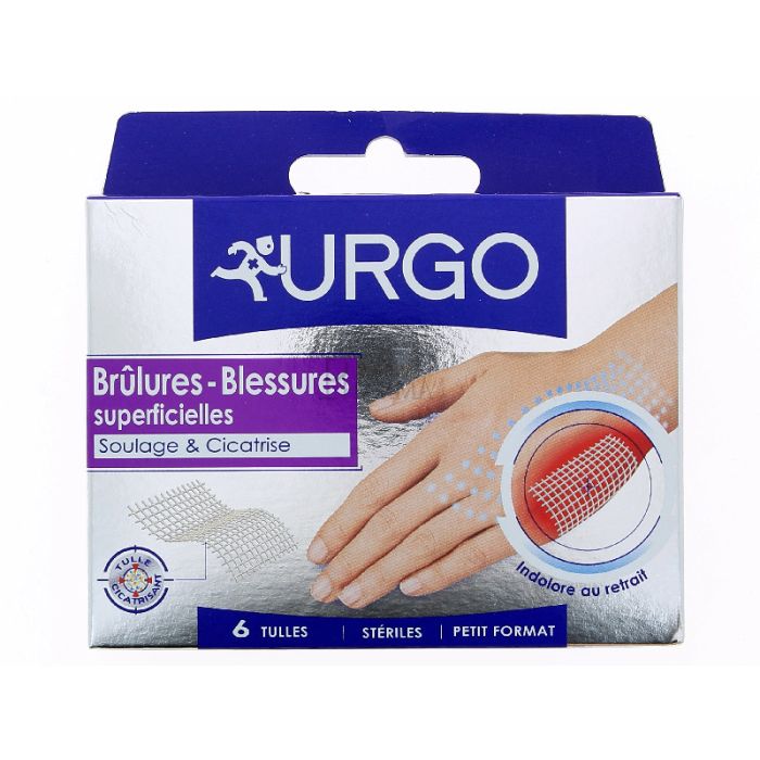 URGO BRULURES BLESSURES SUPERFICIELLES x 6