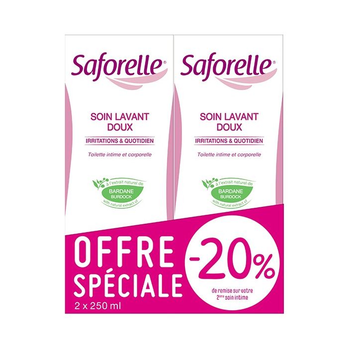 SAFORELLE SOIN LAVANT DOUX 250 ML x 2