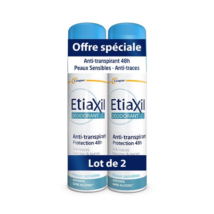 ETIAXIL Déodorant 48h Anti-Transpirant 2x150ml