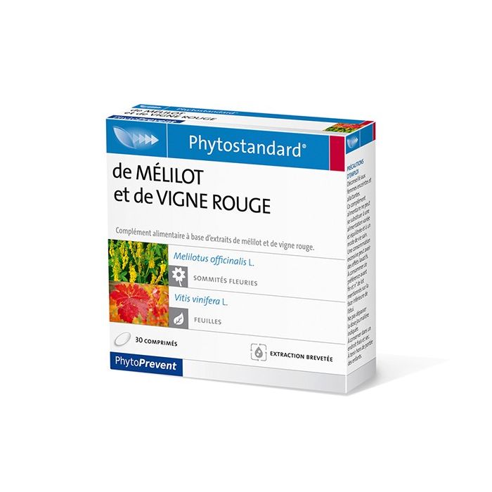 PHYTOSTANDARD DE MELIOT ET DE VIGNE ROUGE PELEJE 30 COMPRIMES