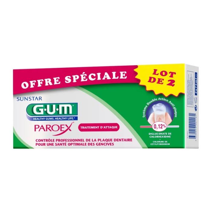 GUM Paroex Gel Dentifrice 0.12% - 2x75ml