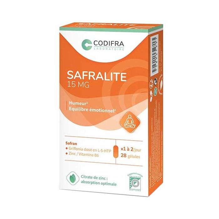 SAFRALITE 15MG LABORATOIRE CODIFRA 28 GELULES