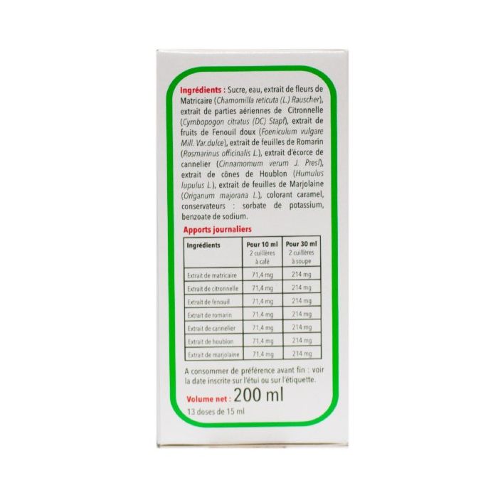 Massif de chartreuse sirop vegetal 200ml