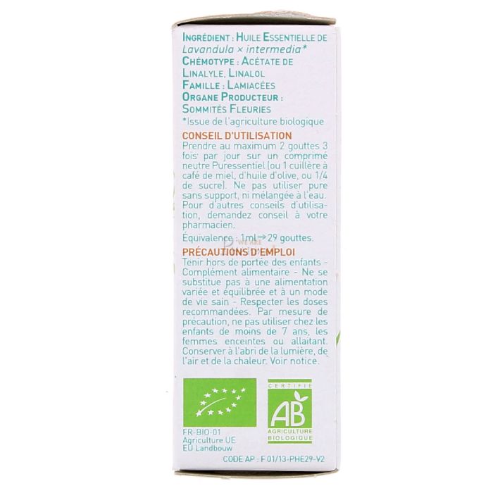  puressentiel huile essentielle de lavandin super 10ml
