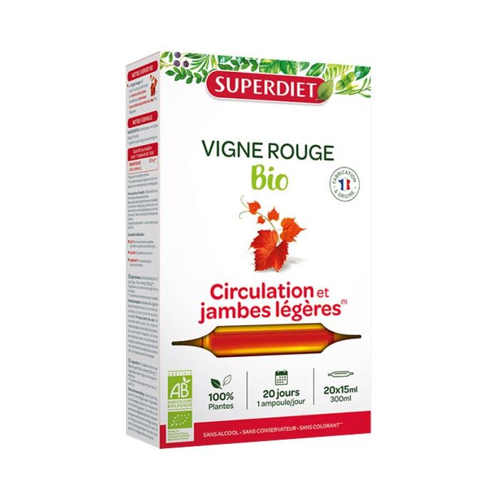 SUPER DIET VIGNE ROUGE BIO 20 AMPOULES