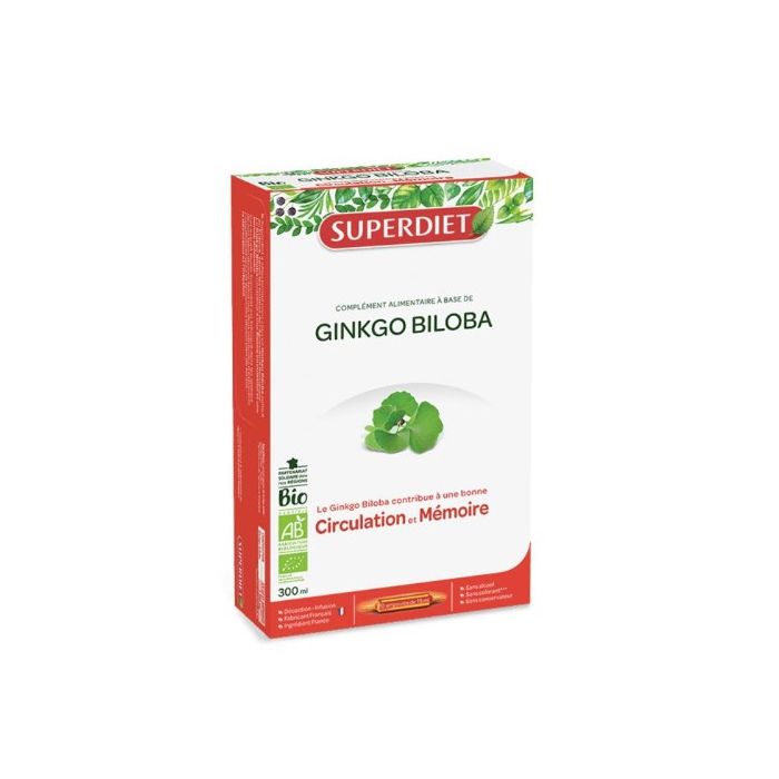SUPER DIET GINKGO BILOBA BIO 20 AMPOULES