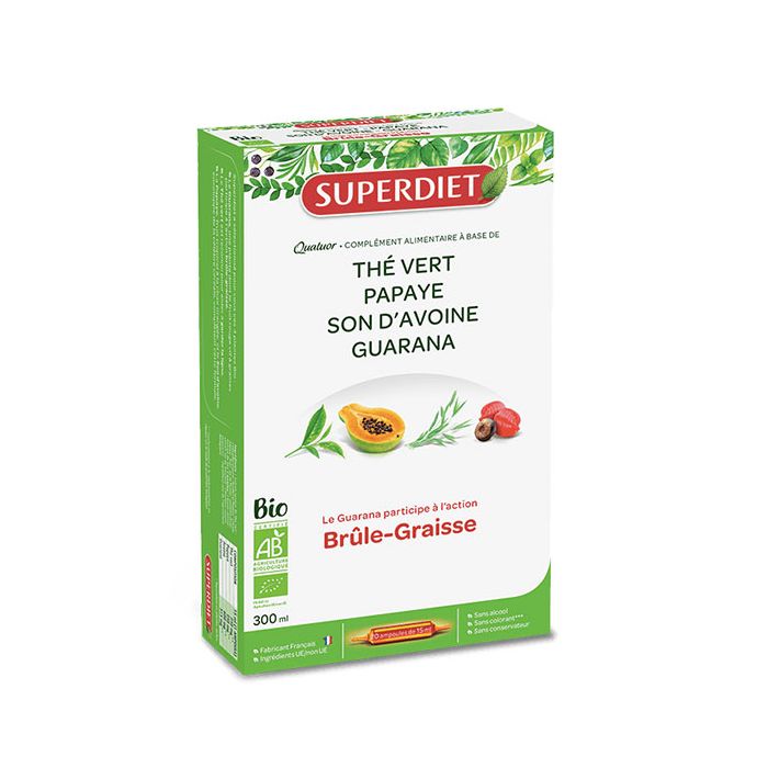 Superdiet Quatuor Brûle-Graisse 20 ampoules 