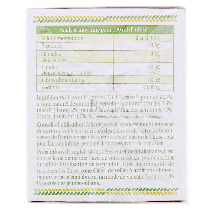 Herbesan infusion bio allaitement 20 sachets