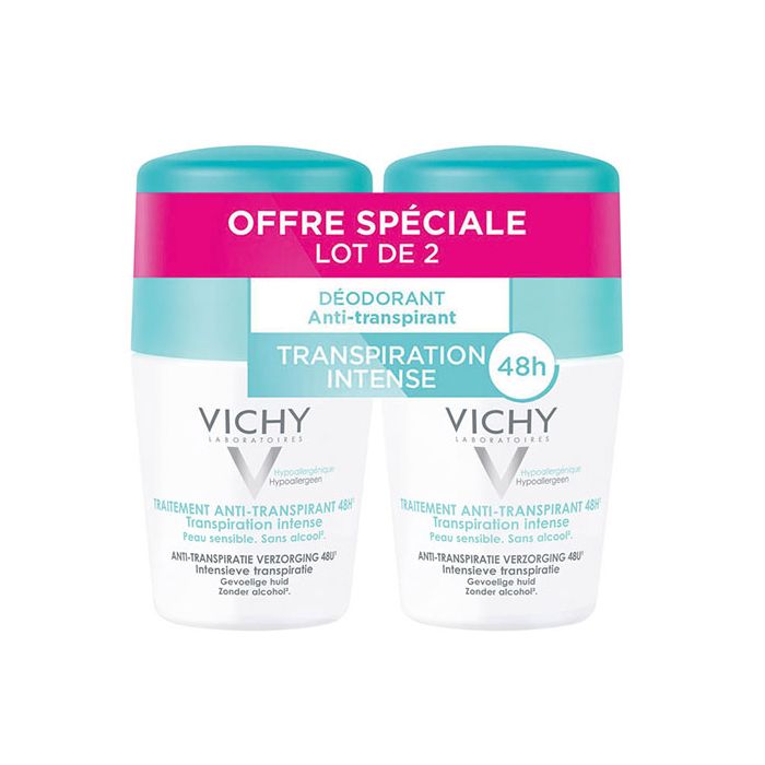 VICHY DÃ©odorant Traitement Anti-Transpiration 48H Roll-On 2x50ml