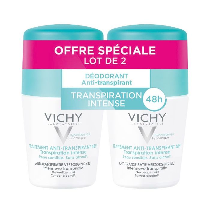 Vichy deodorant anti transpirant 48h rolle-on 2x50ml