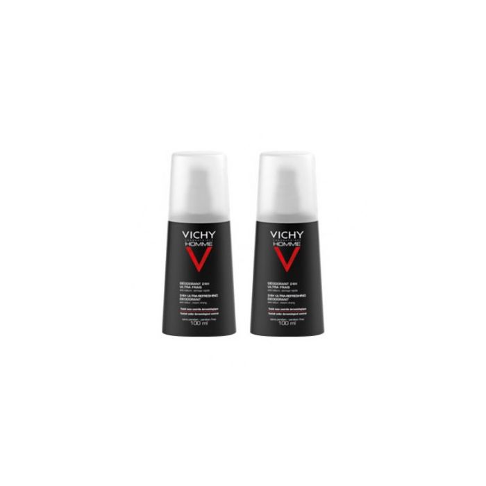VICHY Homme DÃ©odorant 24H Ultra-Frais Spray 2x100ml